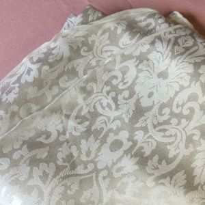 FINAL SALE PRICE Brocade Satin Oval Tablecloth
